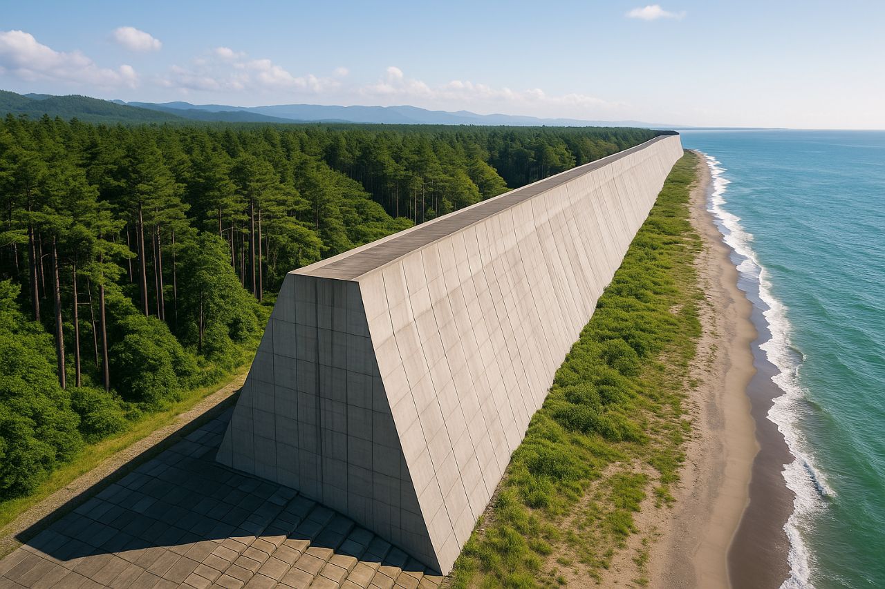 La muralla de Japón resiste más de 16 mil toneladas ade agua.